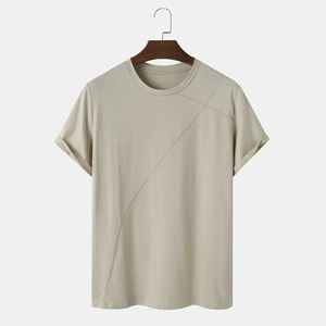 Camiseta de manga corta de secado rápido transpirable de verano para hombre de algodón de 220gsm de alta calidad con logotipo personalizado y estampado de patrones - Product Image 1