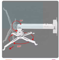 Support mural universel pour projecteur, rotatif, réglable en hauteur, en alliage d'aluminium, 43-65 cm