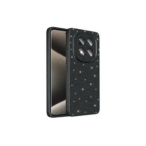 Coque de protection arrière en silicone et coton SAFA de luxe, style INS, motif marbre, avec paillettes, pour Redmi Note 14 Pro 4G - Protection de l'appareil photo - Product Image 2