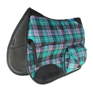 Almohadilla de cuero para silla de montar Fort Worth Sports OEM, con logo personalizado, clásica, rellena de espuma, de color sólido, acolchada, para competición de doma. - Product Image 4