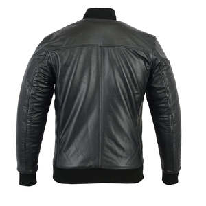 Top Design 100% Veste en cuir pour hommes de haute qualité avec manches complètes et capuche Col montant personnalisable Prix raisonnable - Product Image 3