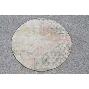 พรมขนสัตว์ตุรกีสีเบจ3.2 x 3.2ft คลาสสิกดีไซน์แบบเย็บปะติดปะต่อกันสำหรับเข้าห้องนั่งเล่นห้องนอนห้องโถงรูปสี่เหลี่ยมผืนผ้าทำจากน้ำยาง - Product Image 4