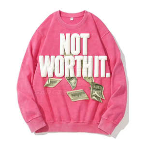 Meilleur sweat-shirt à imprimé bouffant pour hommes pull en molleton de coton de qualité supérieure avec logo en relief parfait pour la mode de rue - Product Image 3