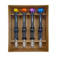 Juego de Destornilladores de Torque Fijo 0.45~0.75kgf.cm, Destornillador de Precisión de Aluminio con Código de Color para Reparación de Teléfonos, Relojes y Electrónica