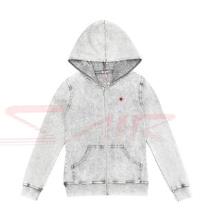 Sweat à capuche 100% coton pour hommes séchage rapide respirant conception délavée à l'acide impression de logo personnalisé pour l'hiver vente en gros sur mesure - Product Image 2