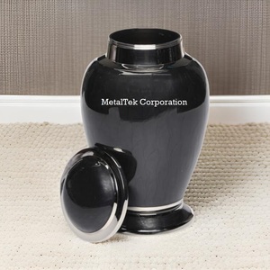 Modern Aluminium Adult American Style Burial <b>Memorial</b> <b>Keepsake</b> Wholesale Price Black Cremation Urn Funeral Supplies Ashes Jars - Product Image 5