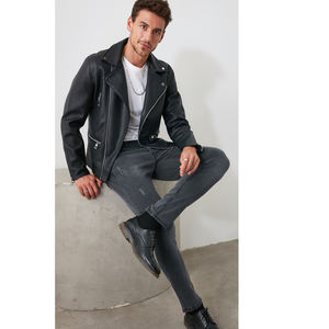 Pantalones Vaqueros Rectos para Hombre, Estilo 2022, Sólidos, Transpirables, Lavados, con Revestimiento, Casuales - Product Image 6