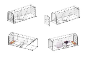 Trappola Umana per Topi a Gabbia, Sicura, <span class=keywords><strong>Non</strong></span> Leta, per Catturare Roditori Vivi - Soluzione per la Cattura di Topi per Uso Domestico e in Cucina - Product Image 6