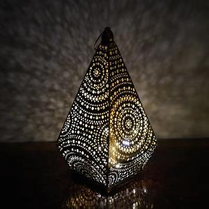 Portavelas de Metal hecho a mano, decoraciones cónicas huecas para el hogar, adorno artesanal, linterna marroquí de viento - Product Image 4