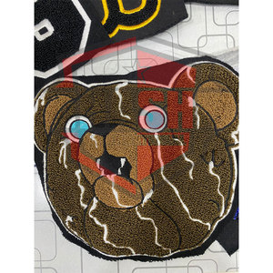 แผ่นแปะปักลายด้วยกำมะหยี่แบบ3D ใหม่แผ่นแปะตัวอักษรทำจากยางมีกลิตเตอร์ประดับด้วยลูกไม้2024ชิ้น - Product Image 4