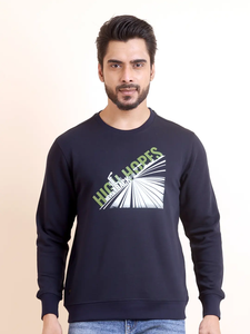 Sudadera de manga larga con estampado de punto de bucle para hombre, informal, moderna, cómoda, duradera para todas las estaciones, invierno, ODM, uso diario - Product Image 2