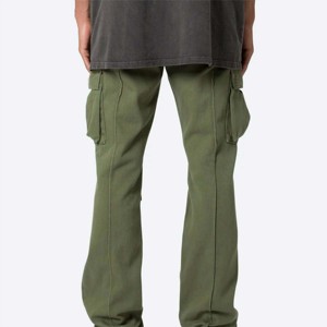 Pantalon cargo évasé de haute qualité pour hommes-élégant, confortable et parfait pour une tenue décontractée - Product Image 6
