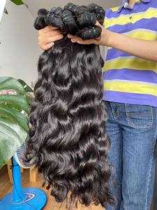 10A Naturel Aligné Vierge Cambodgien Remy Cheveux Bundles Noir Lâche Vague Profonde Cuticule Armure Machine Double Trame Extensions - Product Image 2