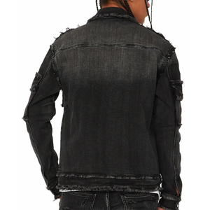 Chaqueta Vaquera para Hombre, Estilo Casual Regular, Ropa Urbana, Impermeable, con Logotipo Frontal Personalizable, Chaqueta de Mezclilla para Estudiantes y Uso Urbano - Product Image 2