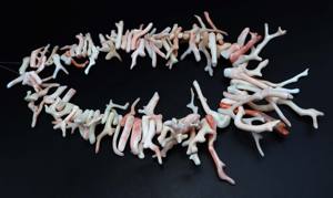 Coral blanco natural, collar de cuentas Rojas collar de branchi grueso grande collar de piedras preciosas tamaño de 18 pulgadas 69X3MM a 22X3MM () - Product Image 4