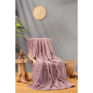 Dusty Rose Cotton Box Emboss Double Bed Blanket Premium Comfort and Style - Product Image 1