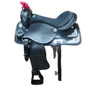 Selle américaine de dressage en cuir véritable produit d'équitation en cuir occidental anglais pour sports équestres équins - Product Image 5