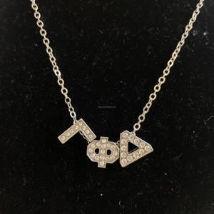 Letra griega Gamma Phi Delta Beads collar moda creativa alfabeto clásico Rhinestone colgante Resort uso diario joyería Giftv - Product Image 2