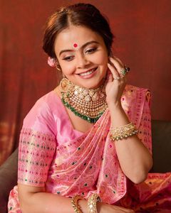 Custom Made Brocade Silk Sarees Pure Silk Women's Dress with Sky Blue Paisley Design - Product Image 2