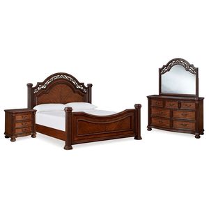 Cama Daabadi Furnico Vintage Clásica Tradicional Ajustable de Madera Maciza de Caoba Duradera - Product Image 2