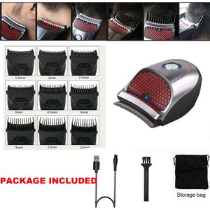 Kit Profesional de Cortadora de Pelo Eléctrica Inalámbrica con 9 Peines de Acero Inoxidable, Batería de 2500 mAh, Máquina de Autocuidado Personal - Product Image 2