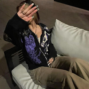 420gsm ผ้าฝ้ายเฮฟวี่เวท100% สำหรับผู้ชายซิปเต็มตัวแบบรูดซิปออกแบบได้ตามต้องการสำหรับฤดูหนาว - Product Image 4