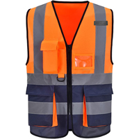 Chaleco DE SEGURIDAD reflectante transpirable de alta visibilidad para trabajo al aire libre Ropa de trabajo cómoda con bolsillos