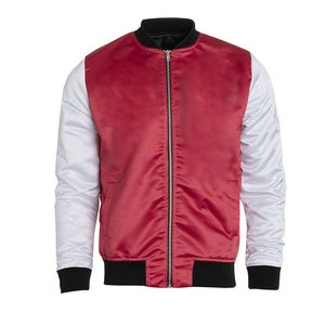 Chaqueta Bomber para Hombre con Logotipo de Color Personalizado, Hecha en Pakistán, Chaqueta Masculina de Moda, Chaqueta Bomber de Seda Satén al por Mayor para Hombre - Product Image 1