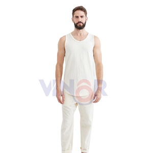 Camiseta sin mangas de algodón 100% para hombre, camiseta transpirable de secado rápido con cuello redondo sin mangas para gimnasio, camiseta con logotipo personalizado, estilo deportivo - Product Image 2