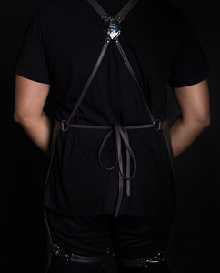 Tablier sans manches en cuir PU durable personnalisé avec poches, tablier en cuir résistant à l'abrasion, tablier en cuir à étiquette privée - Product Image 6