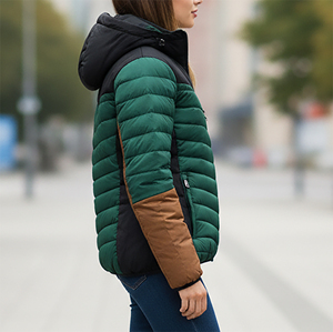 แจ็คเก็ตพัฟเฟอร์บุผ้าฝ้ายแบบสั่งทำ สีบล็อก ราคาส่ง ถูก ระบายอากาศได้ดี น้ำหนักเบา ทรงหลวม สบาย - Product Image 6