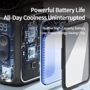 Ventilador de Mano con Pantalla LED, Carga Tipo-C, Batería de 3600 mAh, Compacto y Portátil con Función de Iluminación - Product Image 4