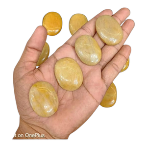Piedras de Aventurina Amarilla en Forma de Palma para el Alivio de la Ansiedad y el Estrés, Masaje - Piedra Preciosa Curativa Original de Grado AAA, Ágata en Forma de Palma - Product Image 2