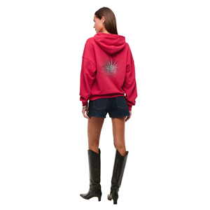 Sweat-shirts à capuche décontractés pour femmes de haute qualité, imprimés sur mesure, avec tissu lourd 100% coton - Product Image 4