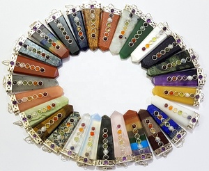 Pendentif multi-pierres naturelles | Pendentif métassique de guérison | Pendentif porte-bonheur de Protection de la méditation à sept chakras - Product Image 3