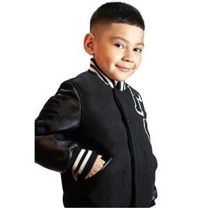 Fabricant OEM Veste de baseball universitaire personnalisée de haute qualité pour enfants Manches en cuir brodées en chenille imperméable pour l'hiver - Product Image 1