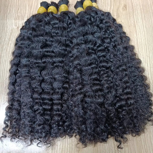 100% vierge vietnamien cheveux humains armure faisceaux non transformés cuticule aligné naturel birman bouclés couleur des cheveux Extensions humaines - Product Image 1