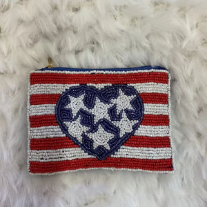 กระเป๋าใส่เหรียญประดับลูกปัดแบบคลาสสิกกระเป๋าแต่งหน้าประดับด้วยลูกปัดมุกและเพชรของขวัญสำหรับงานแต่งงานหรือปาร์ตี้สำหรับผู้หญิง - Product Image 1