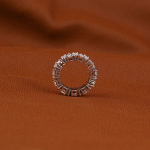 แหวนเพชรเม็ดเดี่ยวทองคำขาว18KT หรูวงแพร์สำหรับผู้หญิงสายเพชรสำหรับงานแต่งงานตลอดกาล VVS สีโรสโกลด์คลาสสิก - Product Image 2