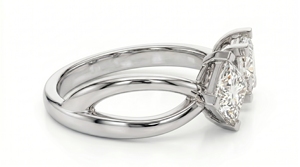 Anillo de Compromiso Clásico con Diamante Corte Princesa para Mujer, Diamantes Cultivados en Laboratorio - Product Image 4