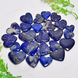 Lapis Lazuli trái tim lỏng đá quý 8mm hình bầu dục cắt Màu Xanh San Hô phòng thí nghiệm khoáng sản tạo ra và đánh bóng khắc áp dụng - Product Image 1