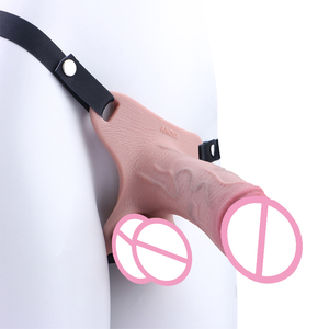 AS-064 Silikon Keuschheit käfig für Männer mit echtem <span class=keywords><strong>Penis</strong></span> Haut abdeckung StrapOn Cock Restrains CB Lock Tragbares Sexspielzeug für Erwachsene für Männer Homosexuell - Product Image 3