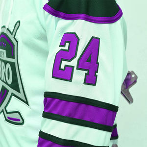 Camiseta de hockey sobre hielo de diseño personalizado 100%, material transpirable, camiseta de entrenamiento de alta calidad con impresión de nombre de equipo OEM - Product Image 2