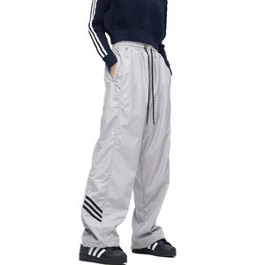 Hombres personalizado de alta calidad Casual Mid Streewear pierna ancha de gran tamaño tira lateral invierno Nylon Joggers pantalones de chándal OEM - Product Image 2