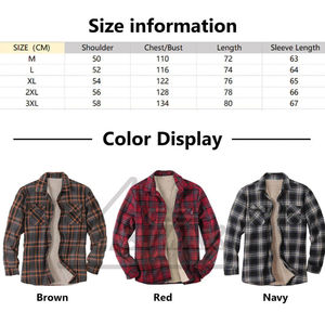 Nueva camisa de trabajo de franela resistente para hombre, forrada térmicamente, mezcla de algodón duradera, ropa de trabajo para exteriores, camisa de franela para hombre - Product Image 6