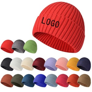 หมวกบีนนี่ผ้าฝ้ายโพลีเอสเตอร์/ ผ้าแจ็คการ์ดแบบถักทั่วไปสำหรับฤดูหนาวออกแบบโลโก้ได้ตามต้องการ Y2K เสื้อผ้าชายหาด - Product Image 2