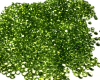 Pierre précieuse de péridot naturel en cabochon en gros |   Lustre vitreux vert à haute transparence certifié par un tiers |   Polissage lisse