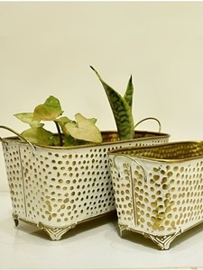 กระถางโลหะลายนูนสำหรับตกแต่งบ้านสวน - Product Image 6