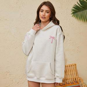 Sudadera con Capucha para Mujer, Estilo Urbano, Informal, Conjunto de 1 Pieza, Sudadera Deportiva Holgada, con Insignia Personalizada, Ecológica - Product Image 2