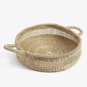 Bandejas de Pasto Marino para Panadería, Cafetería, Decoración, Bandeja Organizadora Tejida de Pasto Marino de Alta Calidad - Product Image 1